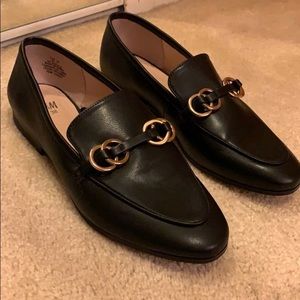 H&M Black Leather Buckled Loafer